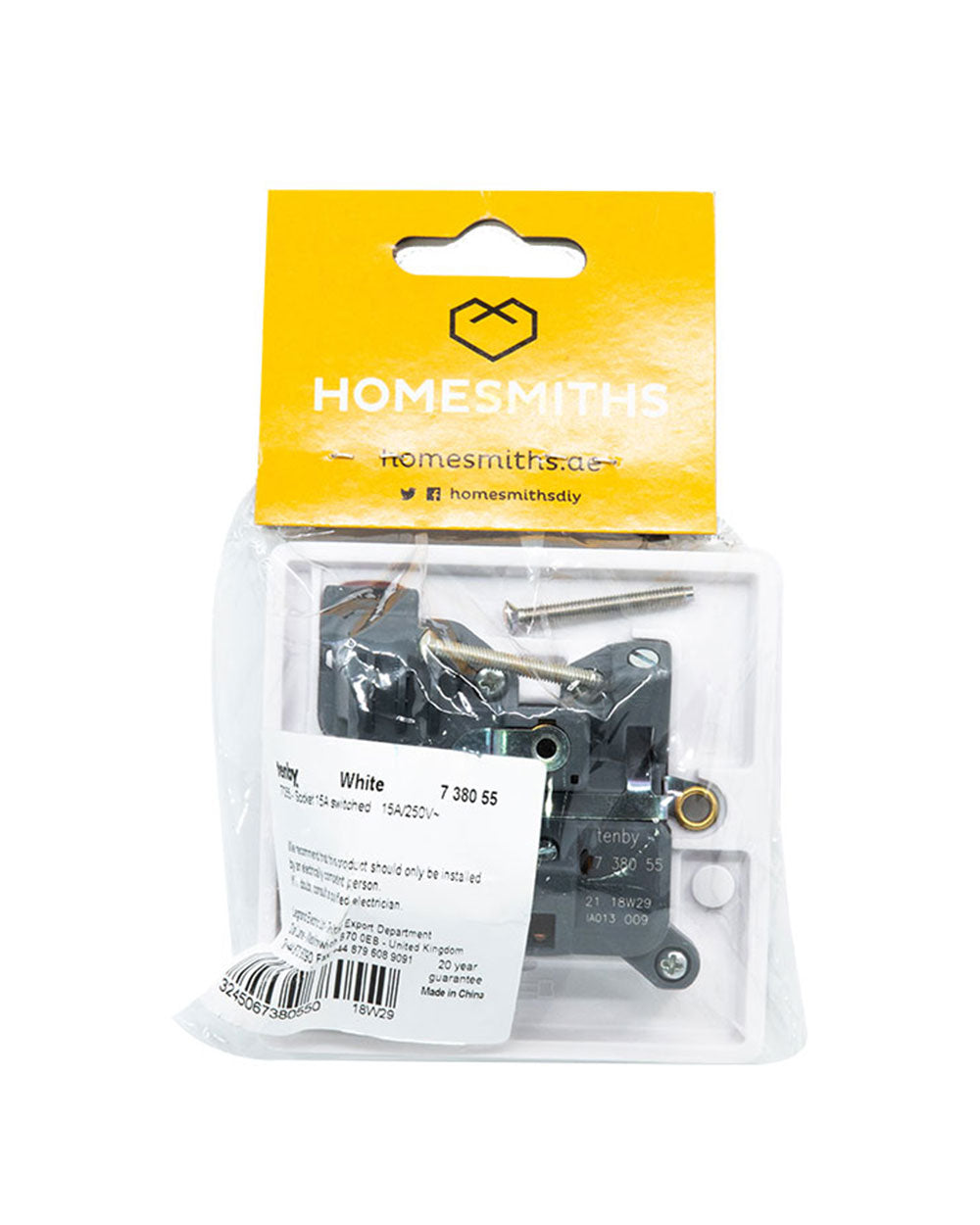 Tenby 15A Single Switch