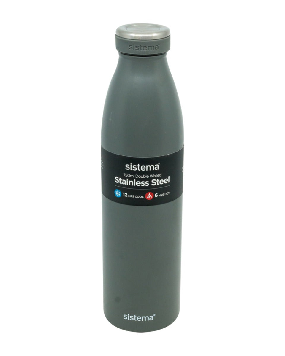 Sistema Stainless Steel Bottle Grey 750ML