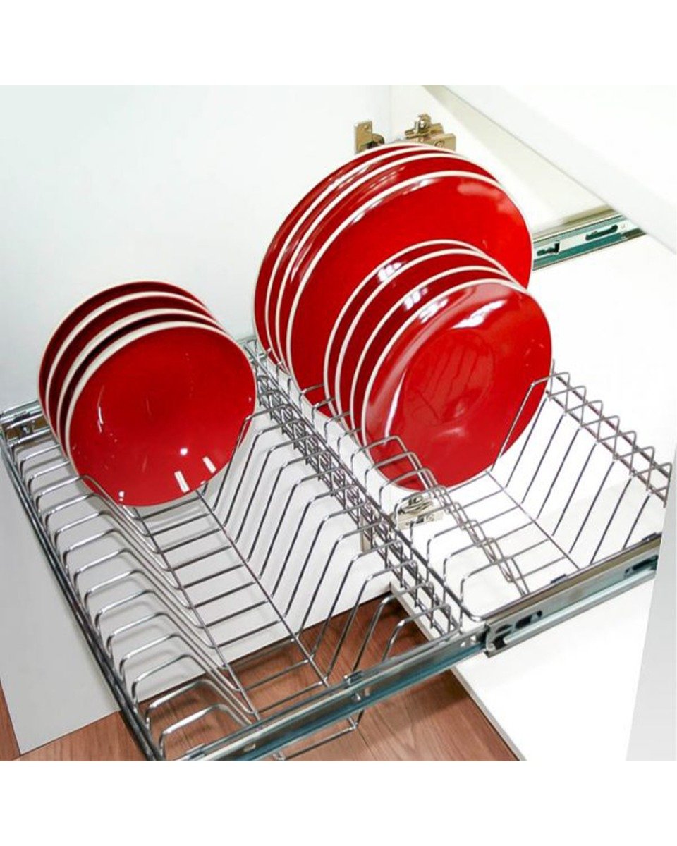 Tansel Pull Out Pantry Stainless Steel Wire Pull Out Plate Double Rack L 498 x H 100 x W 485 mm
