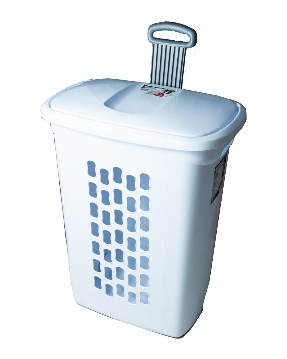 Sterilite White Wheel Hamper