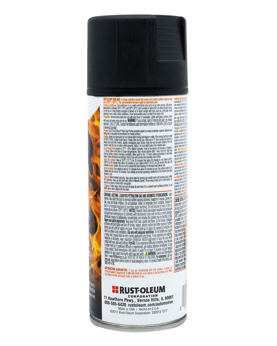 RustOleum Auto High Heat Flat Black 12Oz