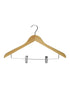 Whitmor Natural Wood Collection Suit Hangers with Clip Set Of 2