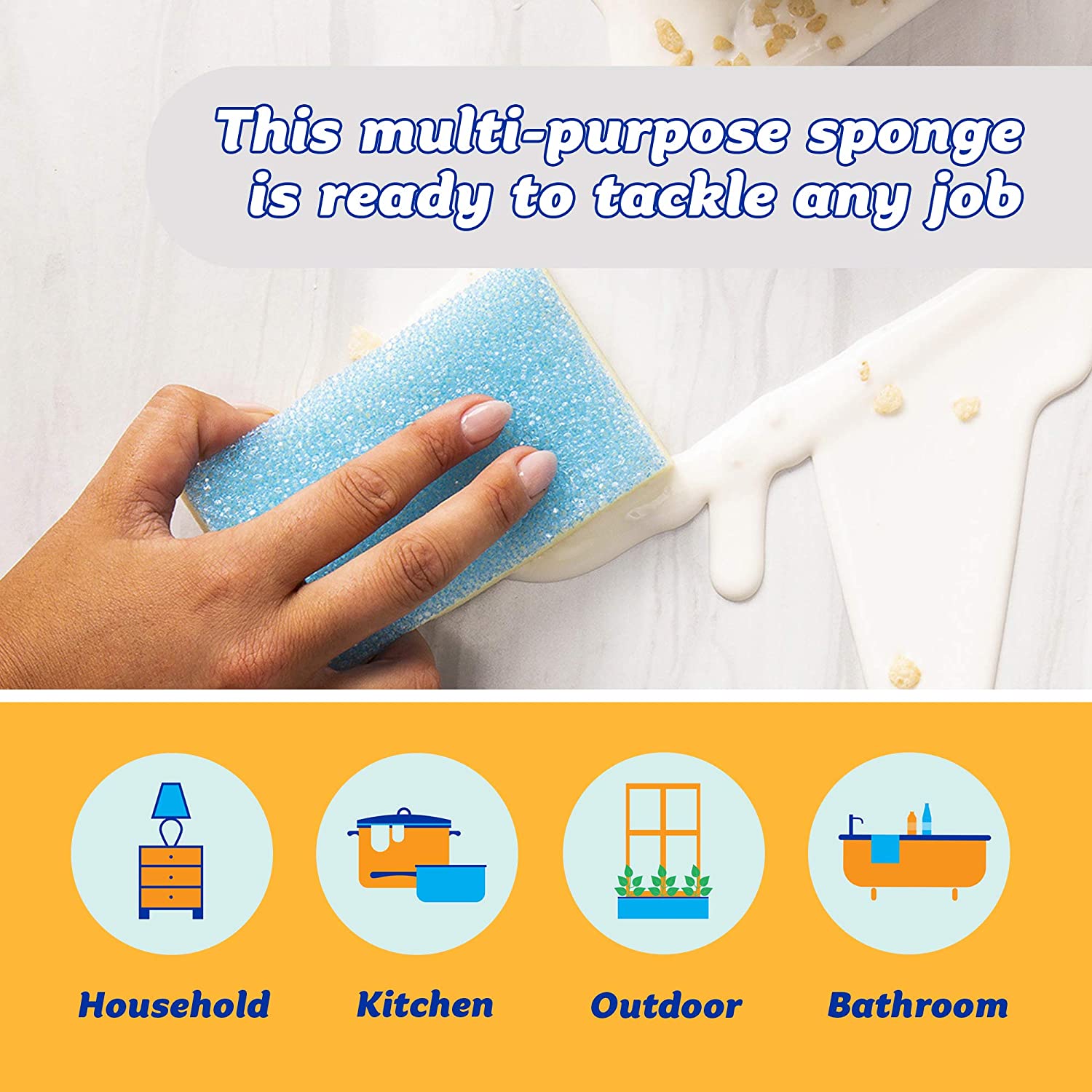 Scrub Daddy Sponge Daddy Dual Side Scrubber + Sponge Set Of 4 Assorted