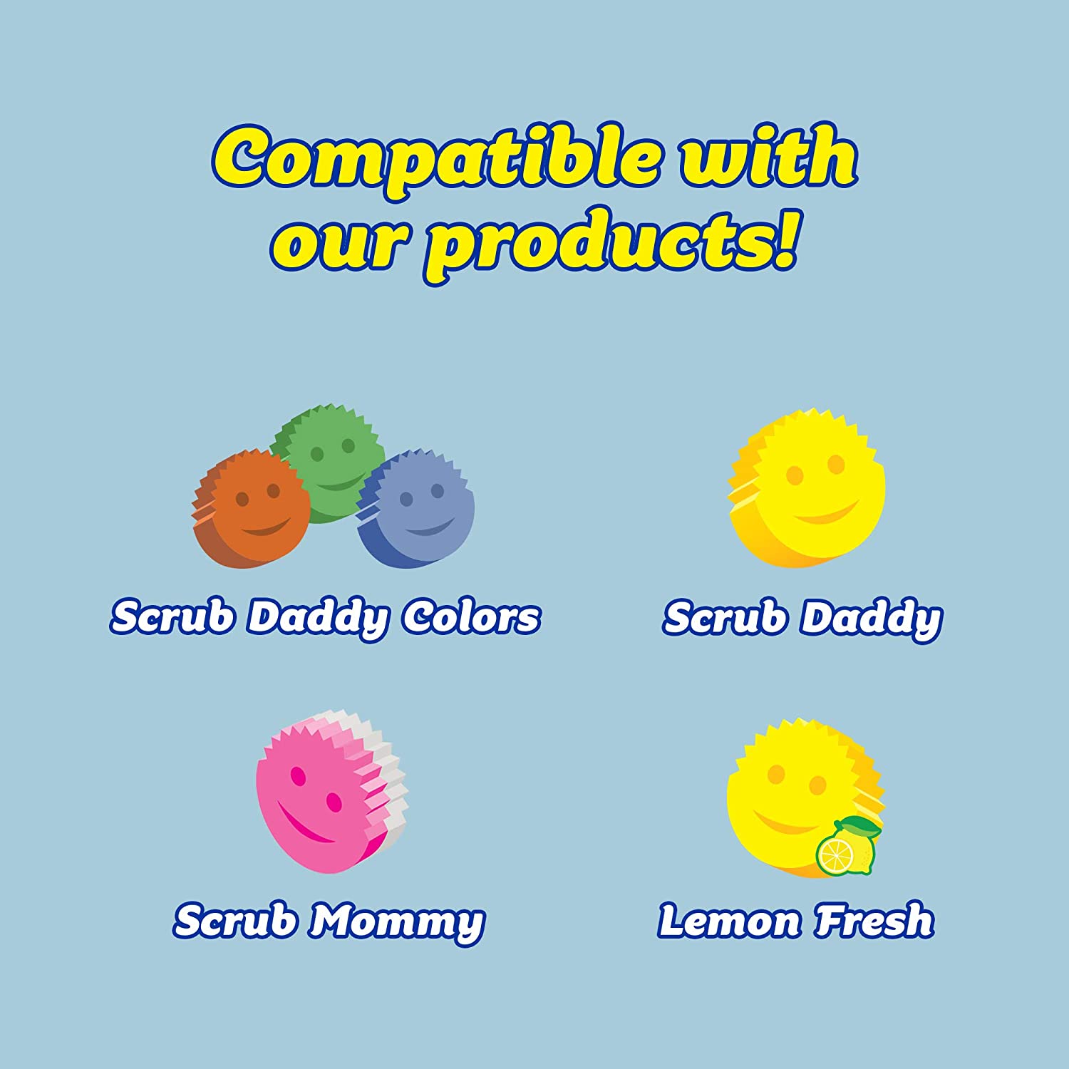Scrub Daddy Caddy Smiley Face Sponge Holder, With Suction Cups And Smart Storage