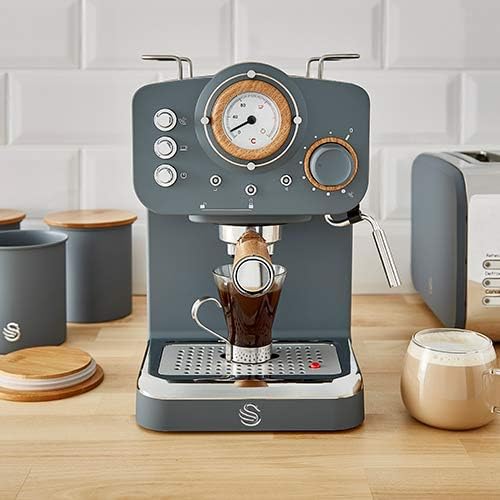 Swan Pump Espresso Coffee Machine Slate Grey