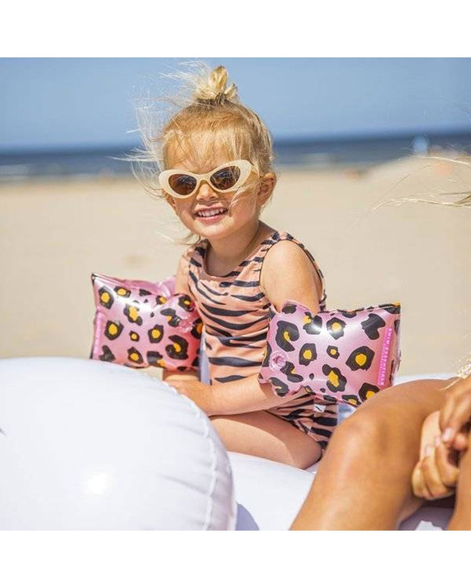 Swim Essentials Rose Gold Leopard Inflatable Swimming Armbands 2-6 years