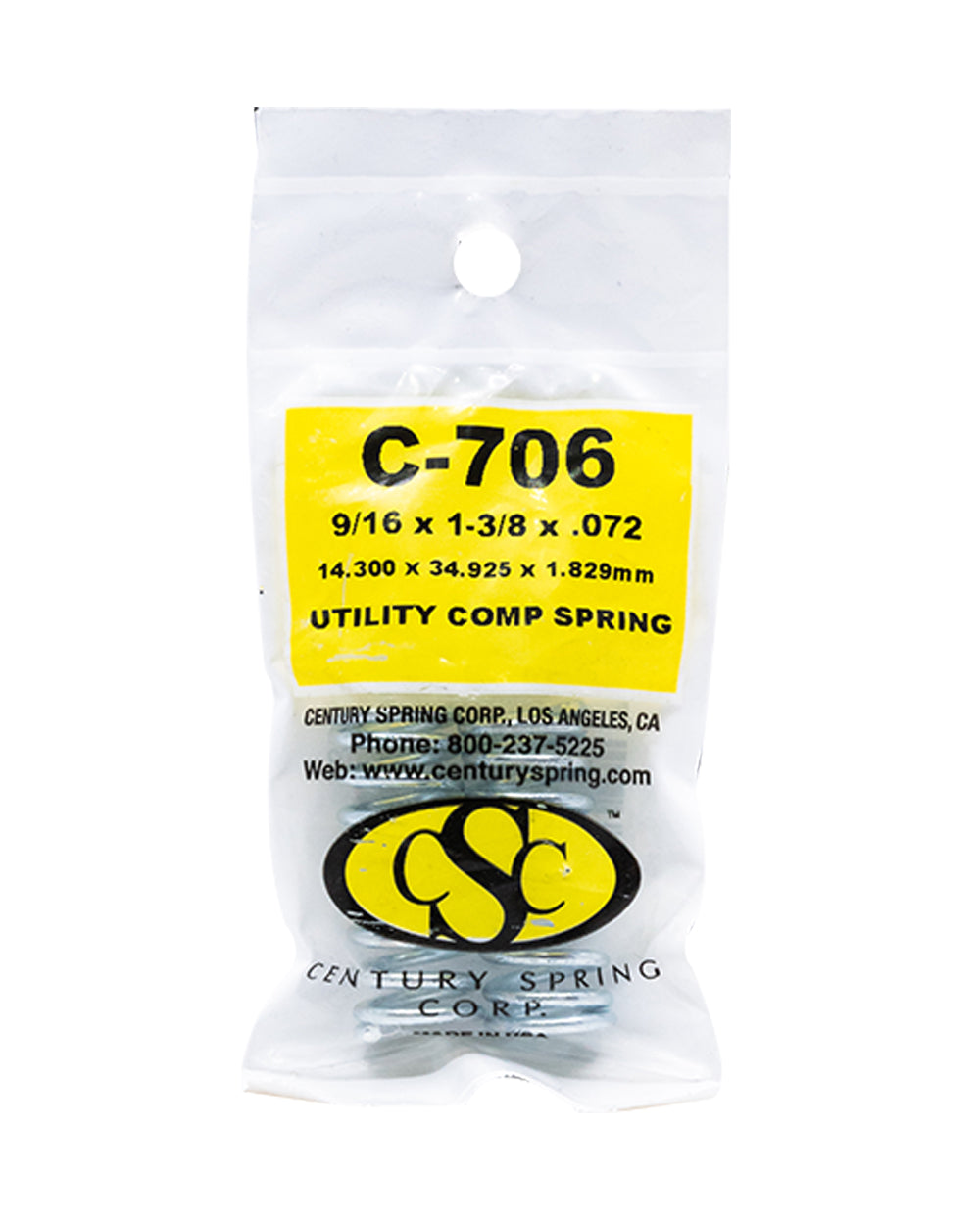 Utility Compression Spring Pack of 2 - 14.300 x 34.925 x 1.829 mm