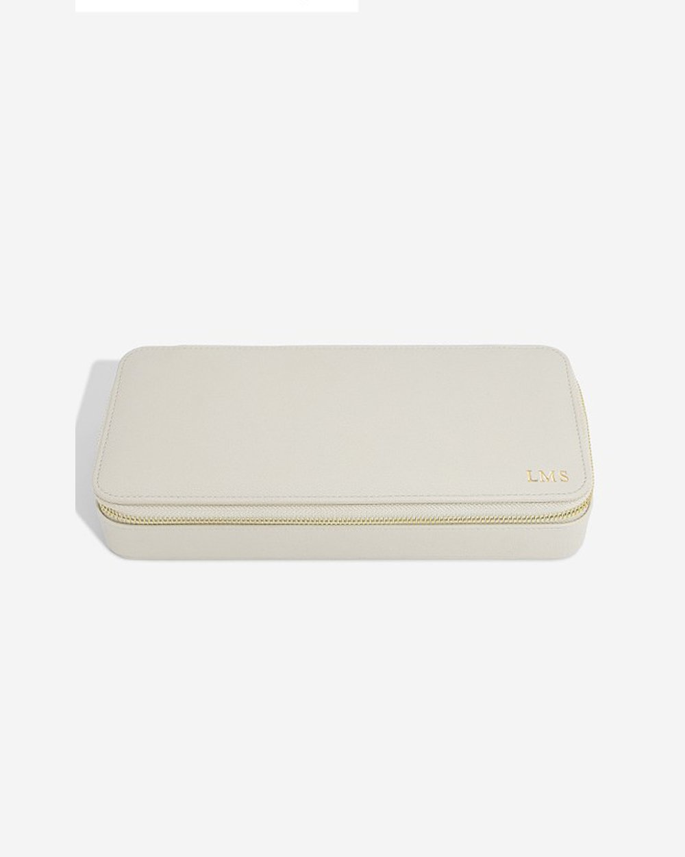 Stackers Sleek Necklace Zipped Travel Jewellery Box  Oatmeal