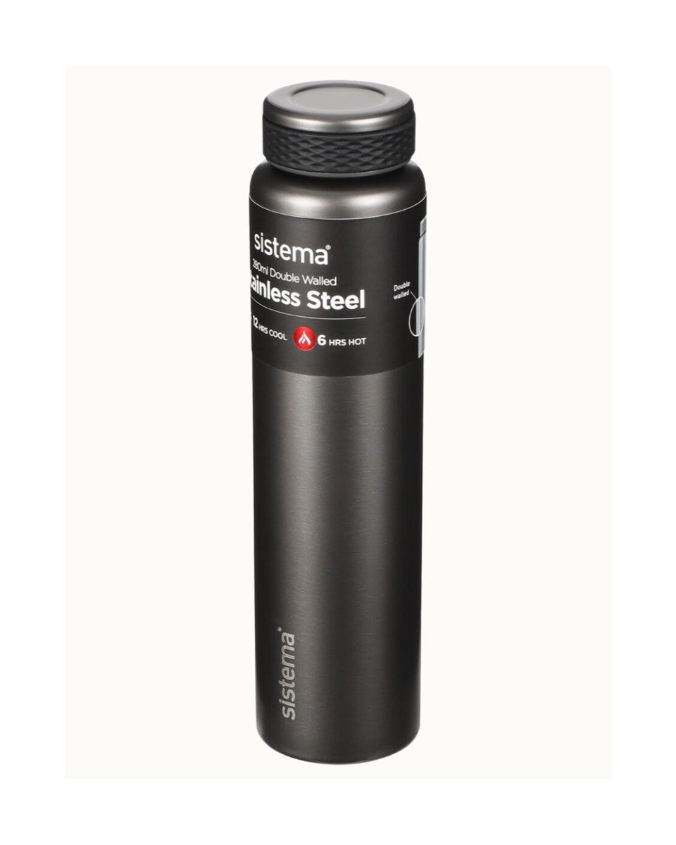 Sistema Chic Stainless Steel Dark Grey Bottle 280ML
