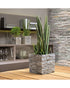 SK Latina Stone Flower Pot 16cm Gray