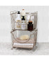 Spectrum Ashley Stacking Basket Satin Nickel Large