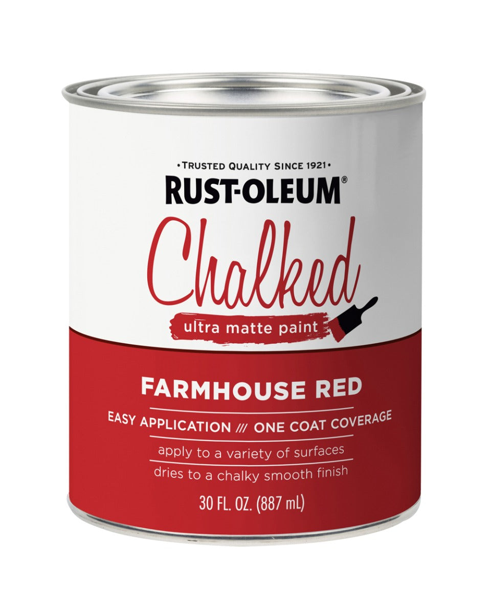 RustOleum Ultra Matte Interior Chalked Paint Farmhouse Red