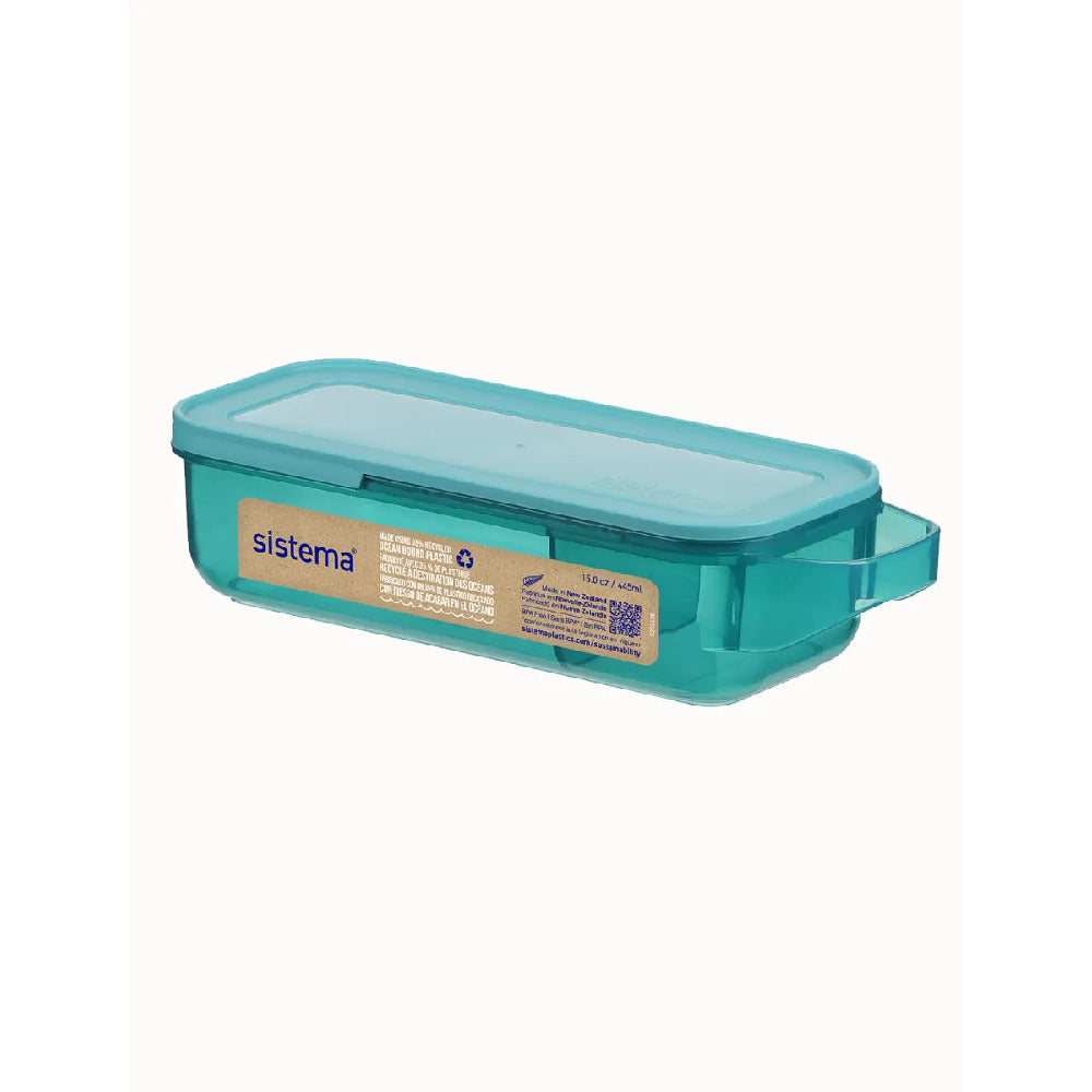 Sistema 445ML Slide and Snack Container Green