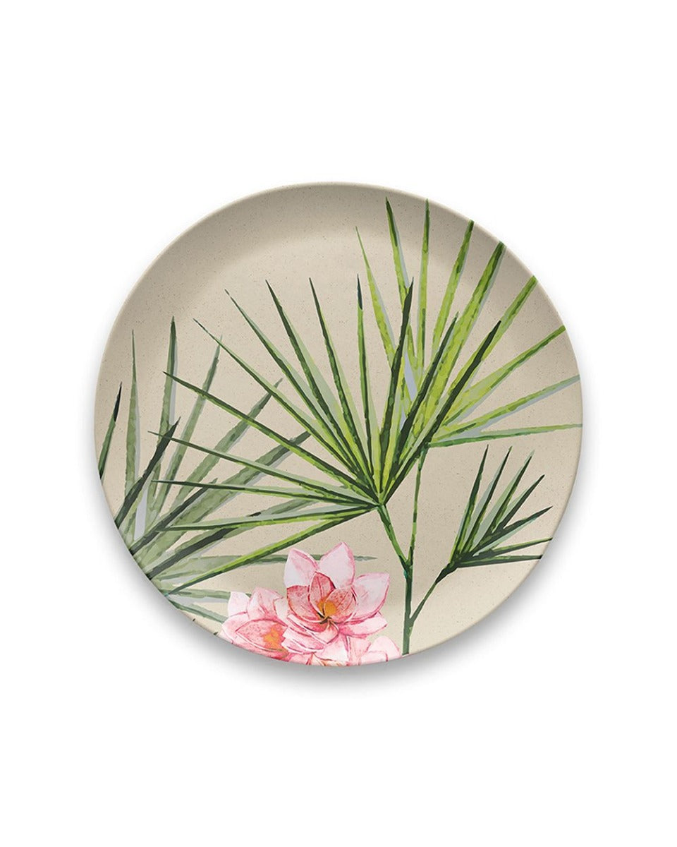 Tarhong Palermo Tropical Bamboo Round Platter 14 Inch