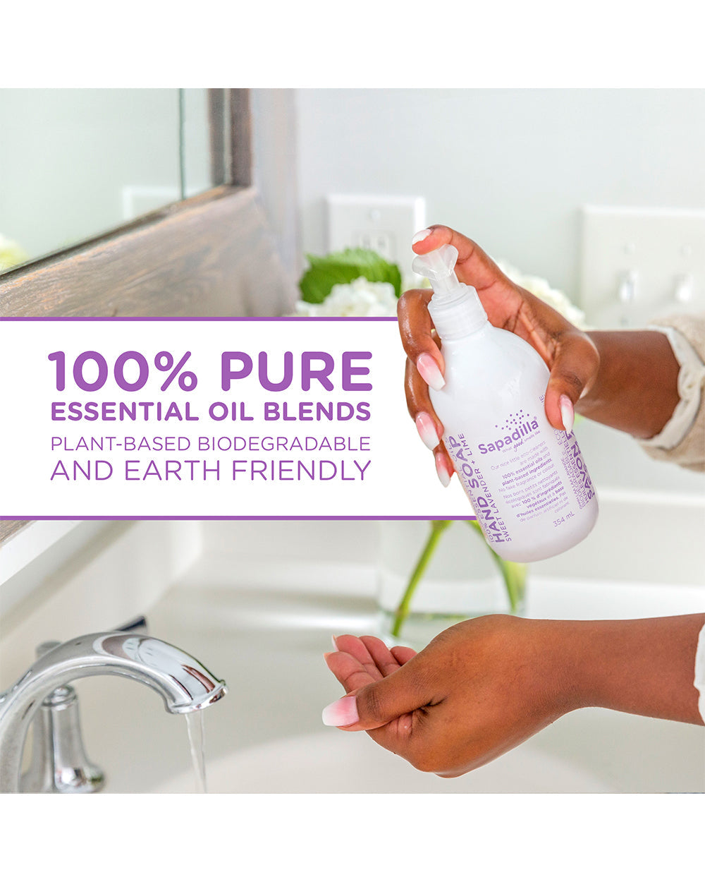 Sapadilla 12oz Hand Soap Sweet Lavender + Lime