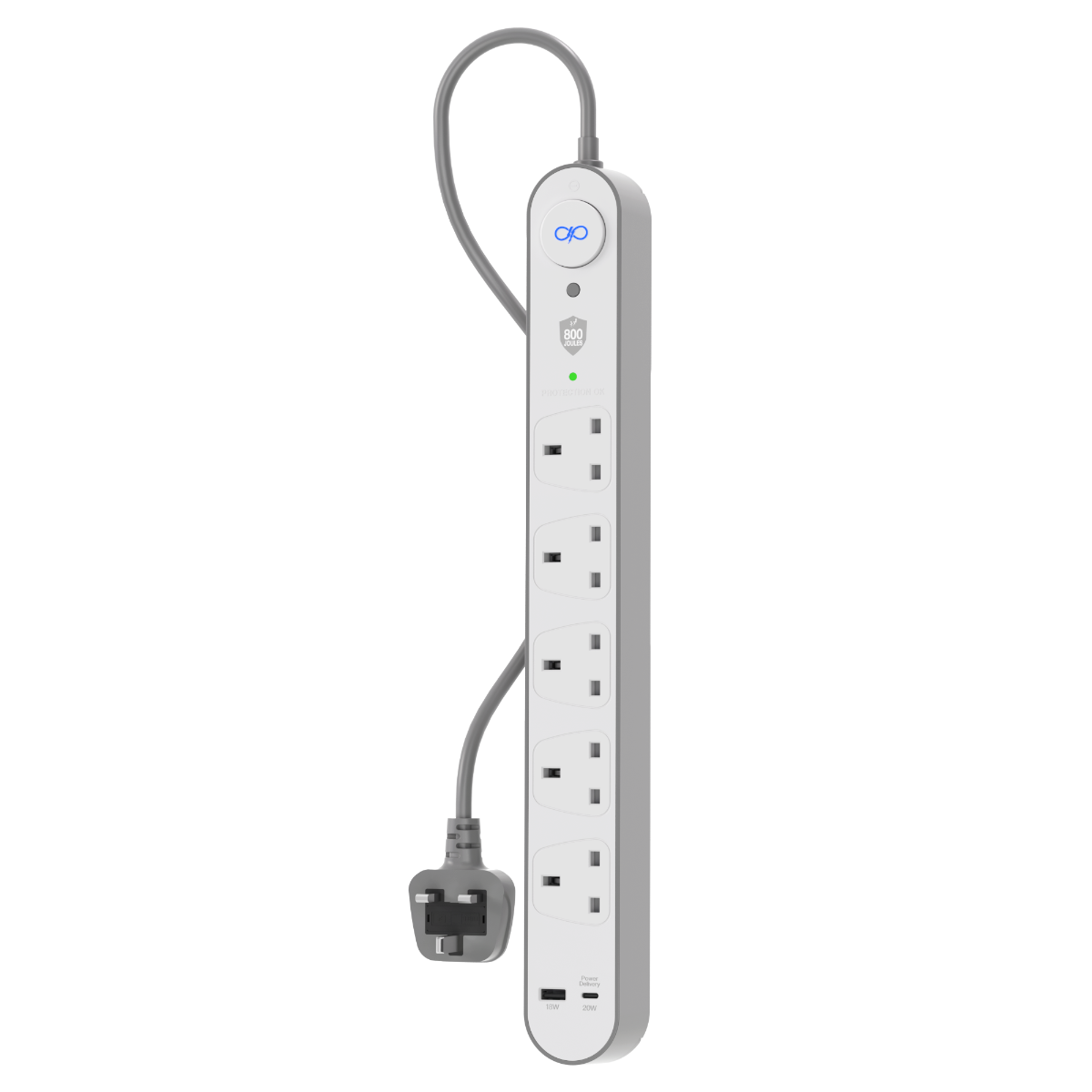 Force Power Lite Surge Protection With PD & USB Port