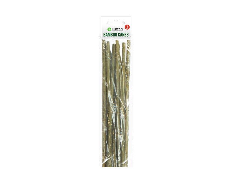 Rowan 8 natural bamboo garden canes 90cm
