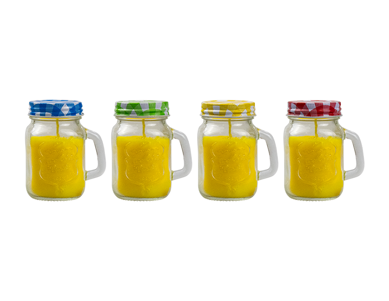 Rowan Mini Gingham Citronella Mason Jar Candle 1 Piece Assorted