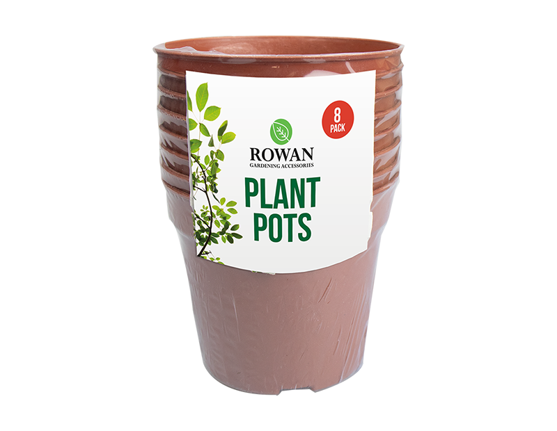 Rowan Plastic Plant Pots 8pk