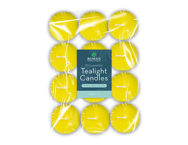 Rowan Citronella Tealights 24pk PDQ