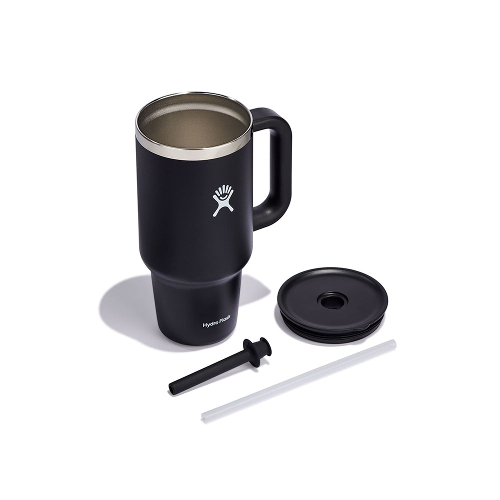 Hydro Flask Travel Tumbler 950ML Black With Straw