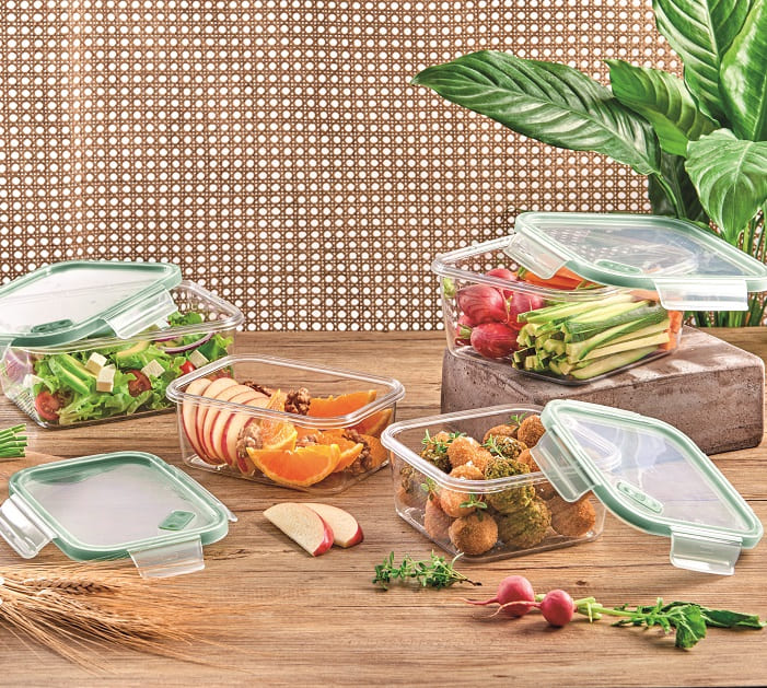Snips Tritan Renew Airtight Rectangular Lunch Box 1.5 Liter With PP Fork & Kinfe