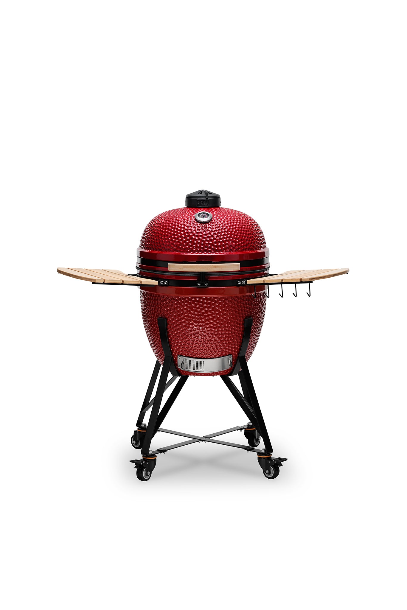 Kamado BONO Grande 23-Inch Ceramic Charcoal Grill, Red – Premium Outdoor BBQ Smoker & Pizza Oven