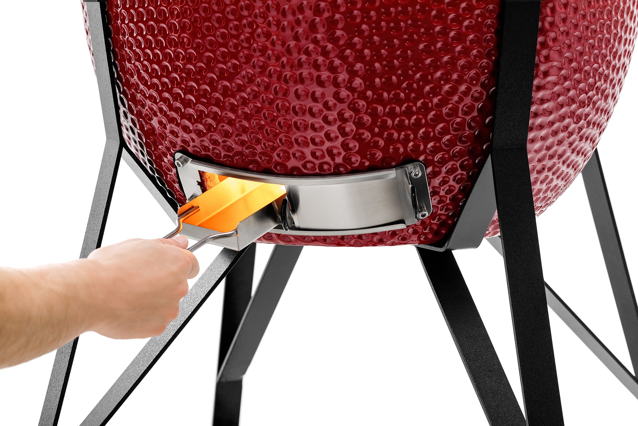 Kamado BONO Grande 23-Inch Ceramic Charcoal Grill, Red – Premium Outdoor BBQ Smoker & Pizza Oven
