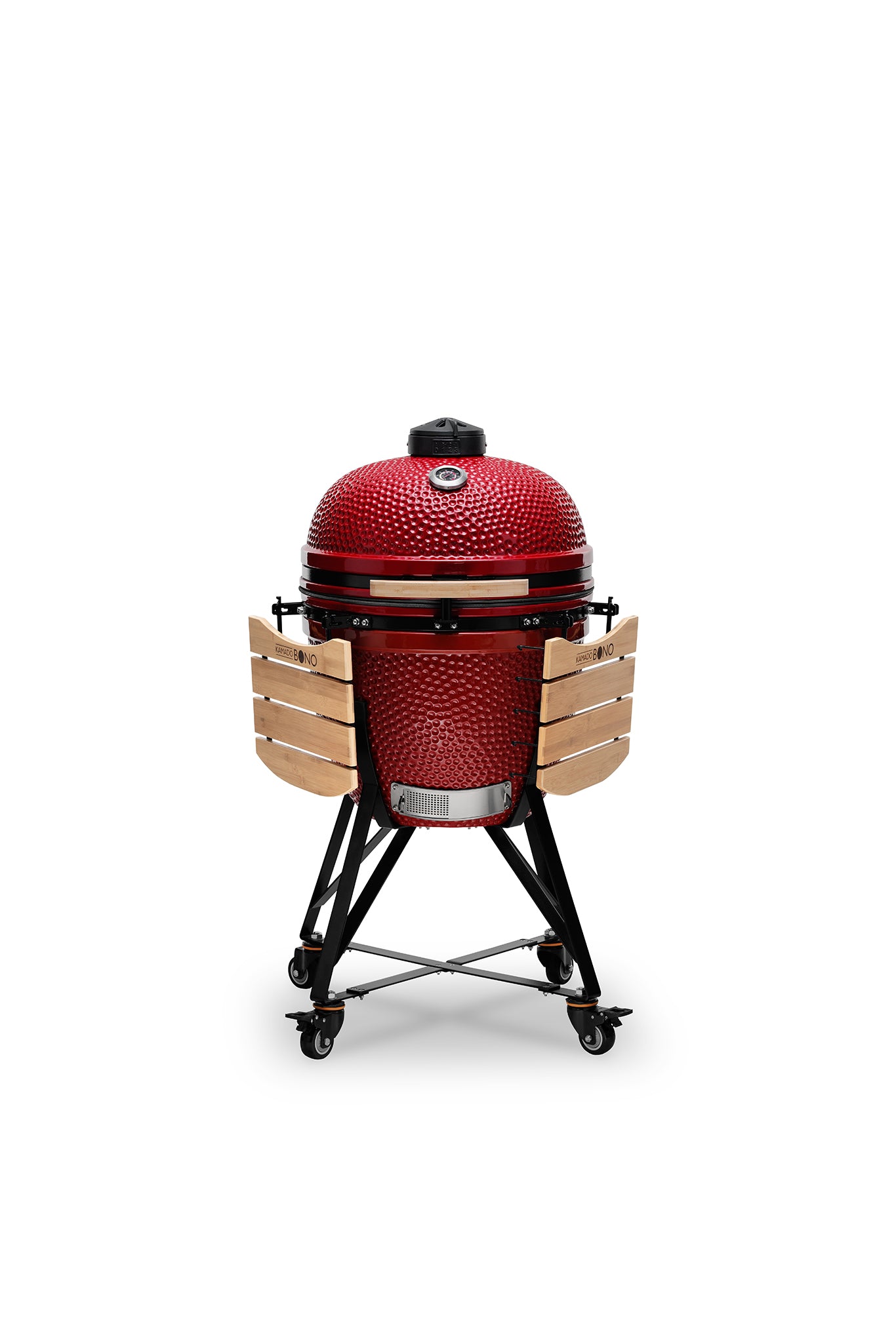 Kamado BONO Grande 23-Inch Ceramic Charcoal Grill, Red – Premium Outdoor BBQ Smoker & Pizza Oven