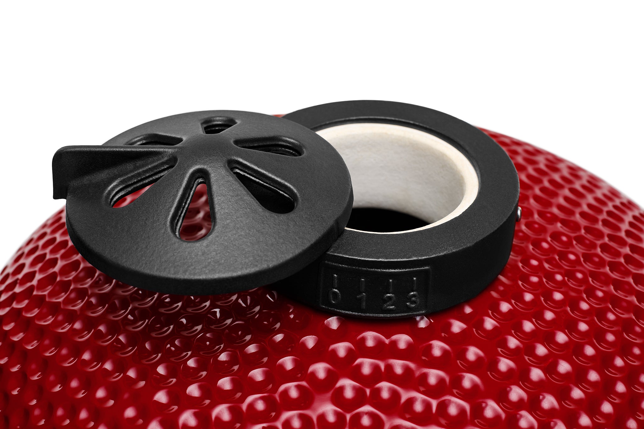 Kamado BONO Grande 23-Inch Ceramic Charcoal Grill, Red – Premium Outdoor BBQ Smoker & Pizza Oven