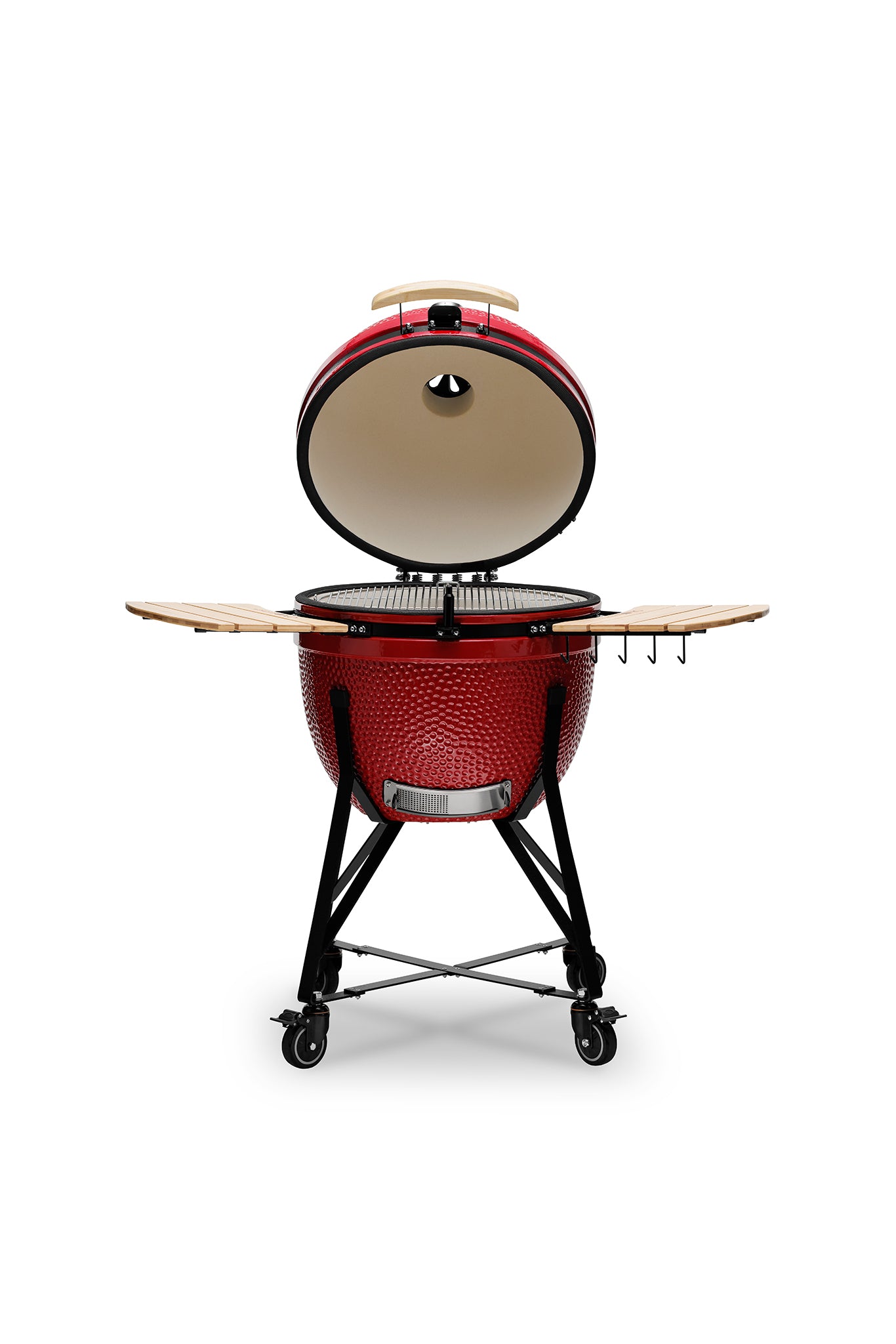 Kamado BONO Limited 25-Inch Ceramic Charcoal Grill, Red – Premium Outdoor BBQ Smoker & Pizza Oven