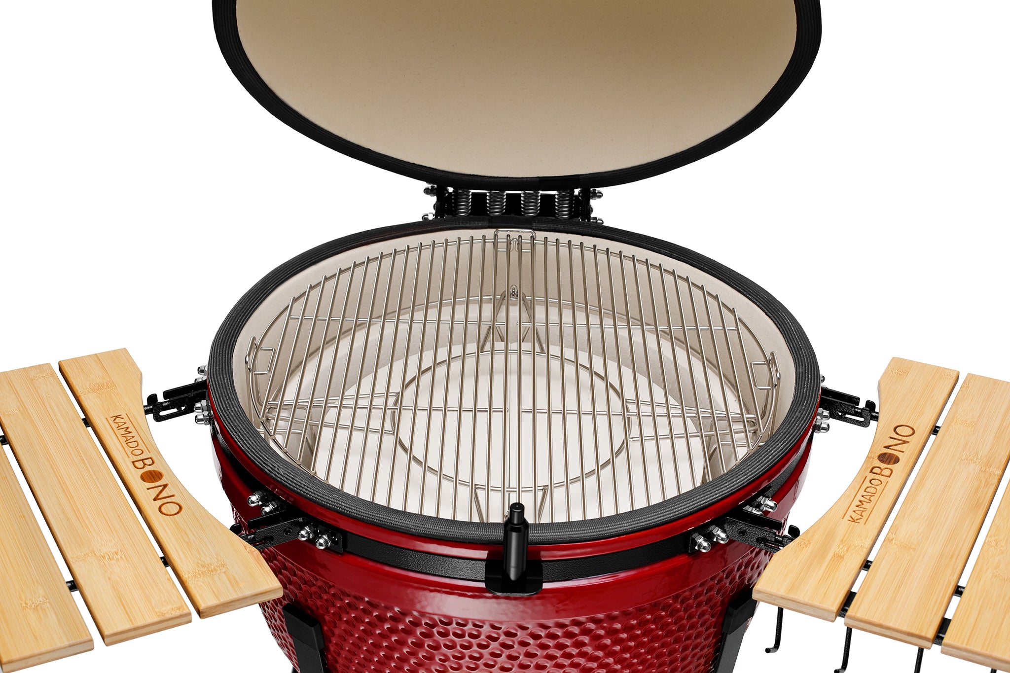 Kamado BONO Limited 25-Inch Ceramic Charcoal Grill, Red – Premium Outdoor BBQ Smoker & Pizza Oven