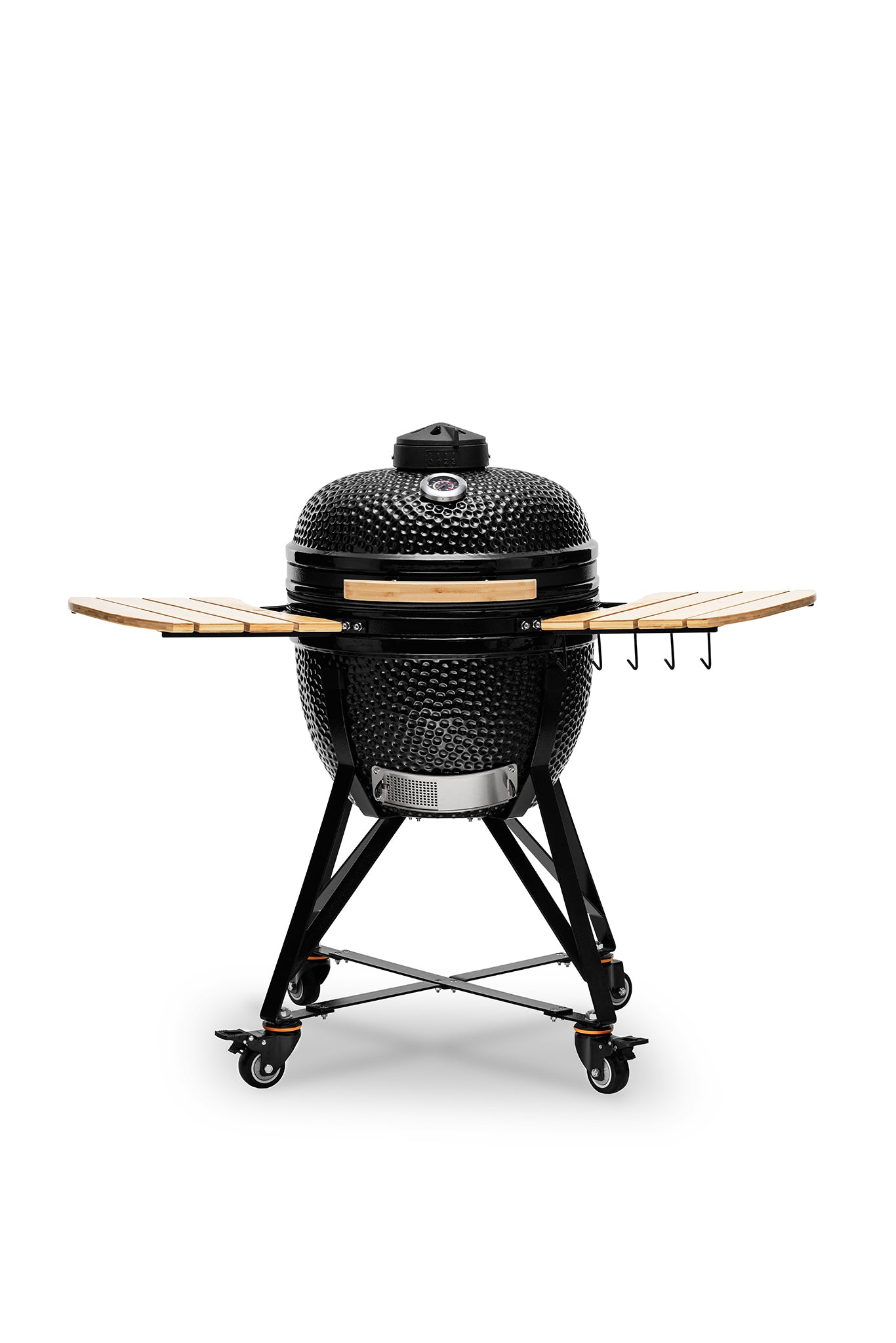 Kamado BONO Media Ceramic Charcoal Grill – Black | 21-Inch (52cm) BBQ Smoker, Outdoor Cooking Kamado Grill & Pizza Oven