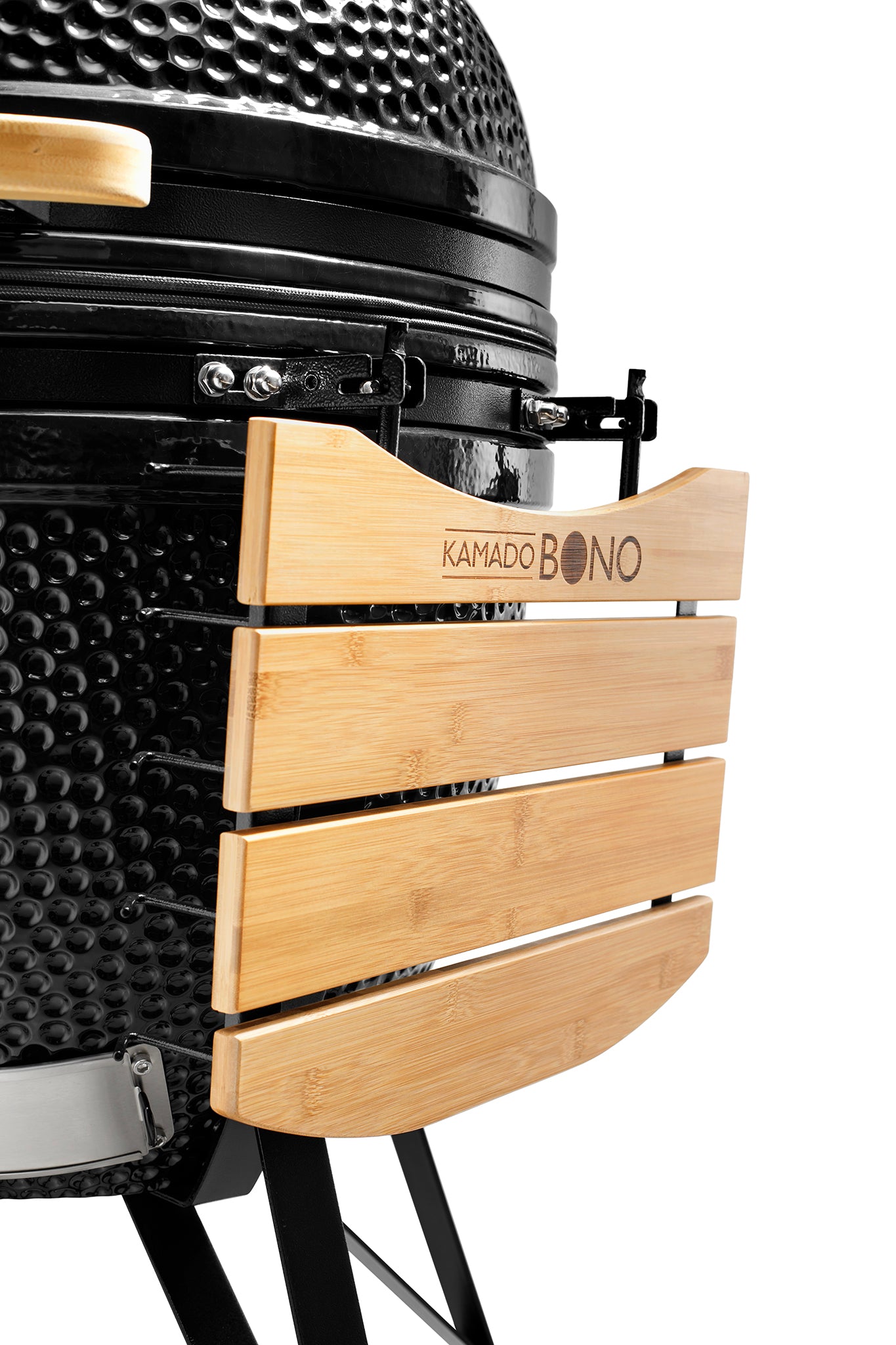 Kamado BONO Media Ceramic Charcoal Grill – Black | 21-Inch (52cm) BBQ Smoker, Outdoor Cooking Kamado Grill & Pizza Oven