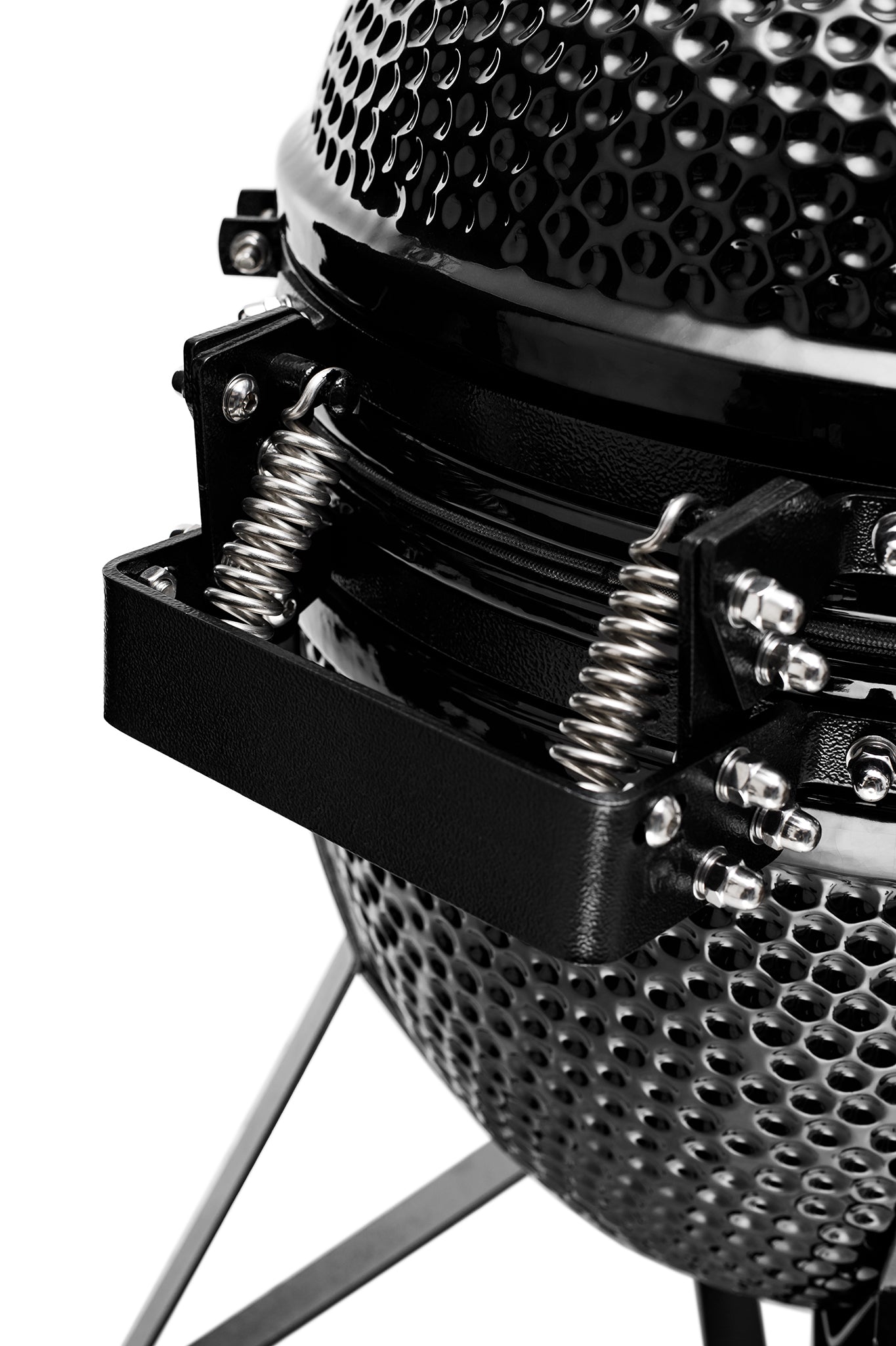 Kamado BONO Media Ceramic Charcoal Grill – Black | 21-Inch (52cm) BBQ Smoker, Outdoor Cooking Kamado Grill & Pizza Oven