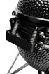 Kamado BONO Media Ceramic Charcoal Grill – Black | 21-Inch (52cm) BBQ Smoker, Outdoor Cooking Kamado Grill & Pizza Oven