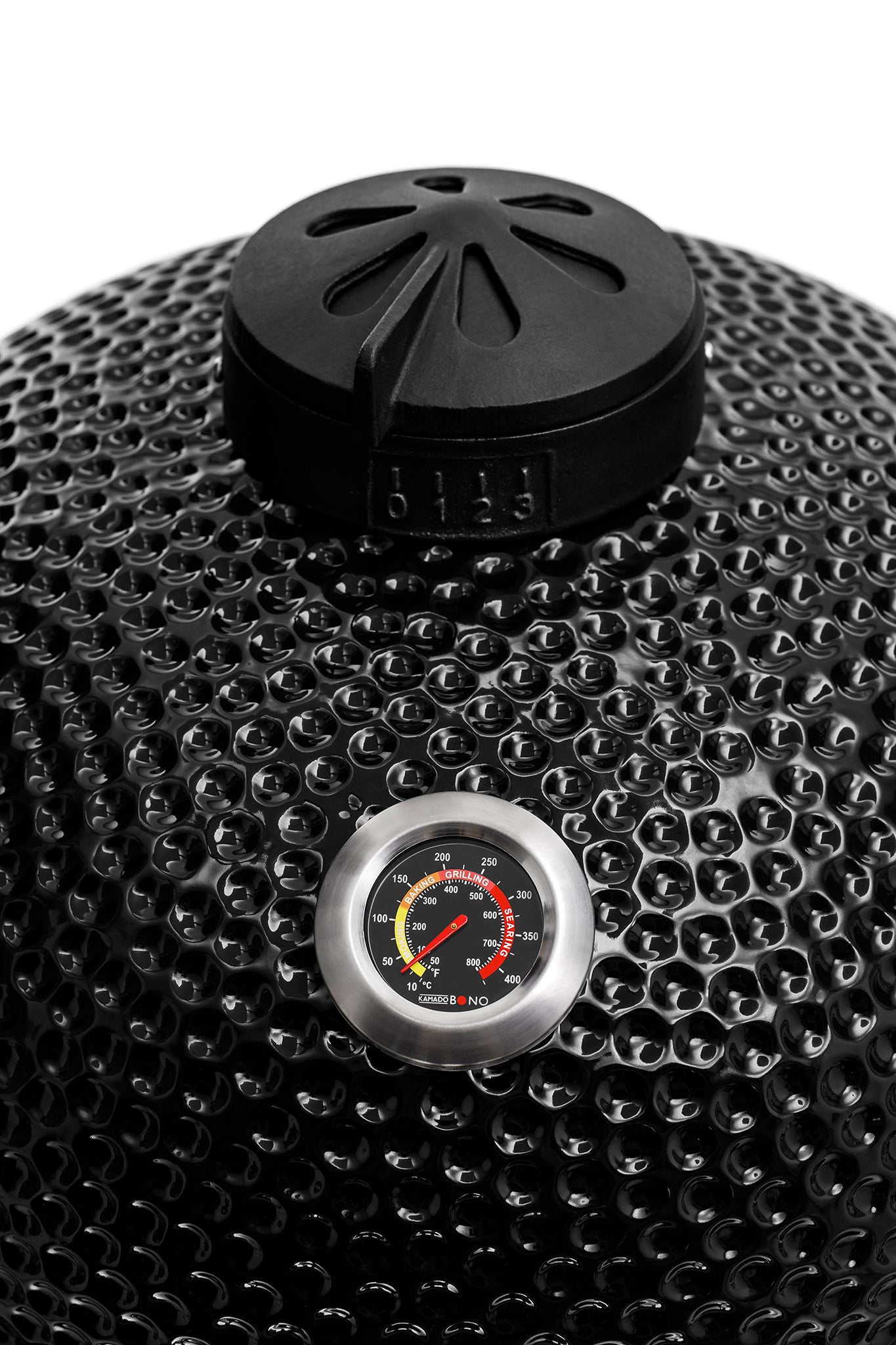 Kamado BONO Media Ceramic Charcoal Grill – Black | 21-Inch (52cm) BBQ Smoker, Outdoor Cooking Kamado Grill & Pizza Oven
