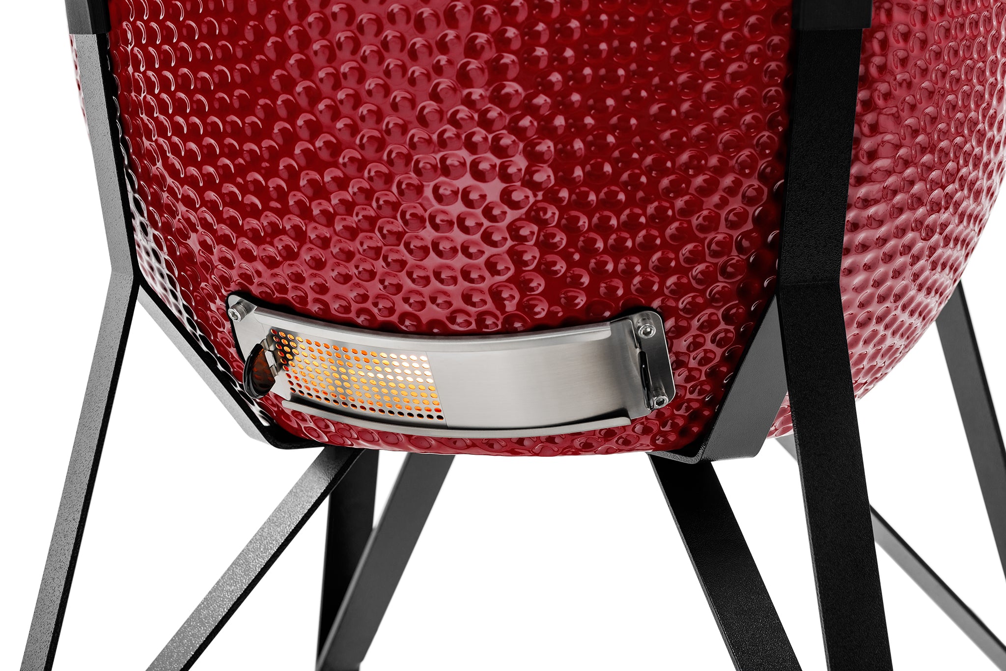 Kamado BONO Media 21-Inch Ceramic Charcoal Grill, Red – Versatile Outdoor BBQ Smoker & Pizza Oven