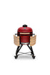 Kamado BONO Media 21-Inch Ceramic Charcoal Grill, Red – Versatile Outdoor BBQ Smoker & Pizza Oven