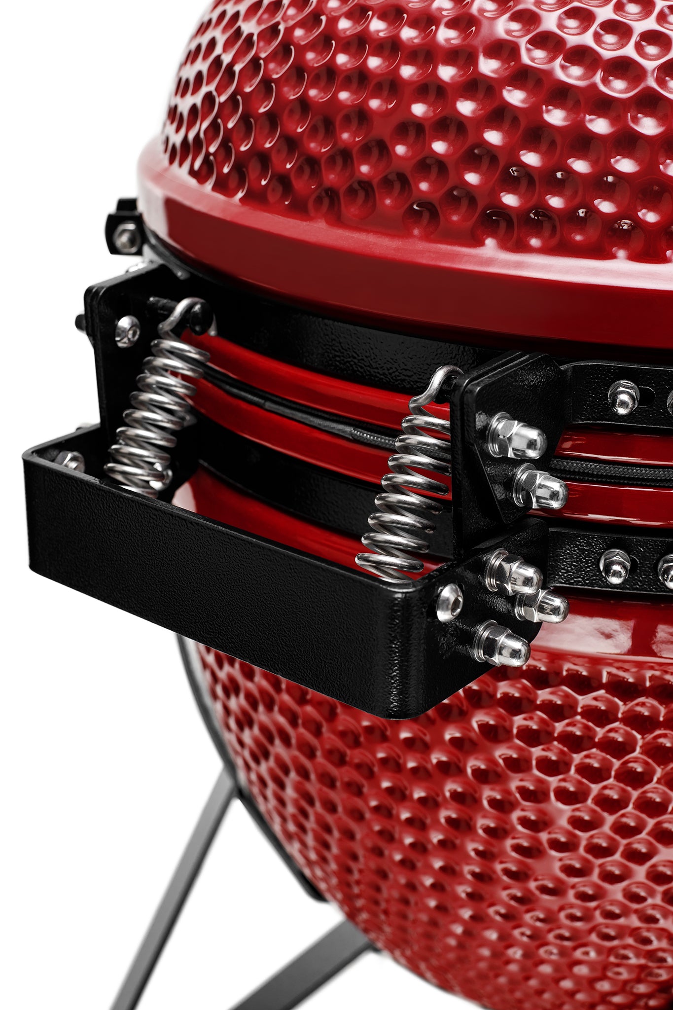 Kamado BONO Media 21-Inch Ceramic Charcoal Grill, Red – Versatile Outdoor BBQ Smoker & Pizza Oven