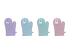 Cooke & Miller Pastel Oven Glove Mitt 1 Piece Assorted