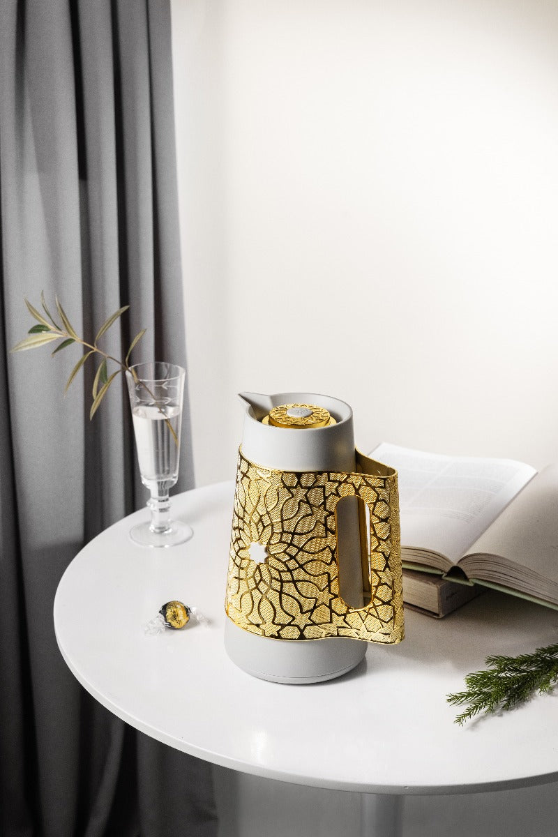 Otantik Asalah Vacuum Flask For Tea And Coffee Grey Gold