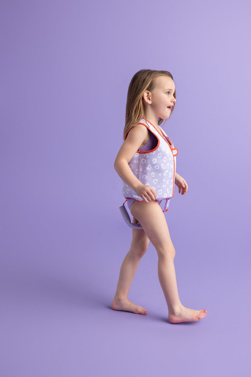 Swim Essentials Lila Leopard Swimming Vest