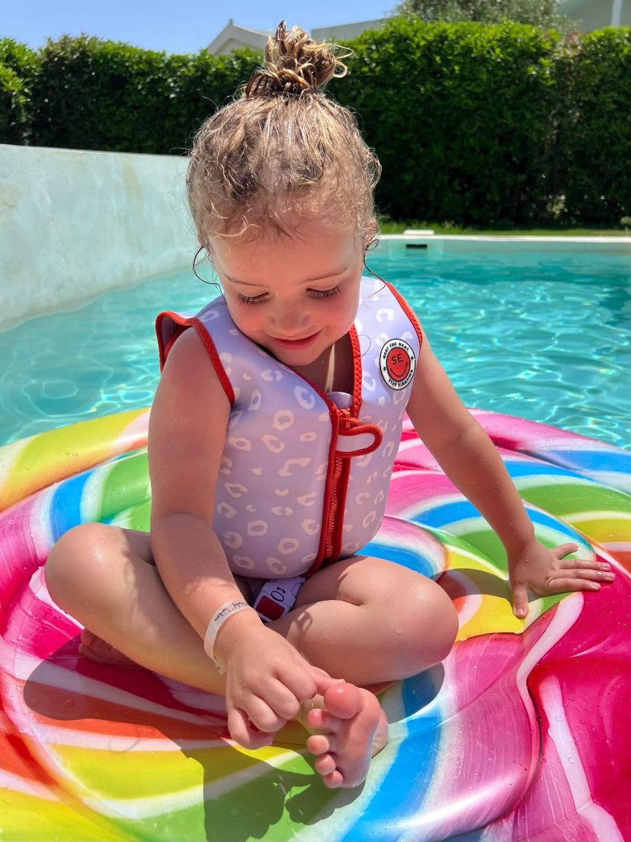 Swim Essentials Lila Leopard Swimming Vest