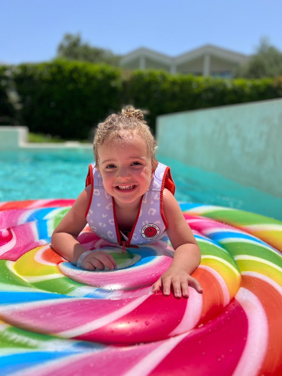 Swim Essentials Lila Leopard Swimming Vest