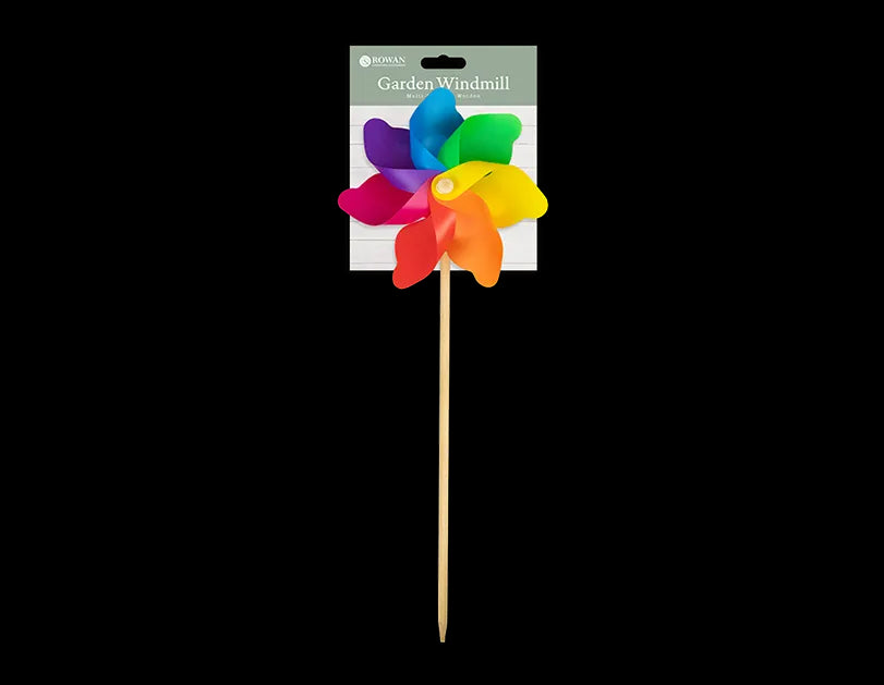 Rowan Multi-Coloured Wooden Garden Windmill