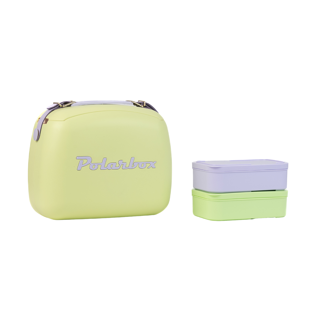 Polarbox 6 Liters Summer Pop Cooler Bag With 2 Containers Lime Lilac