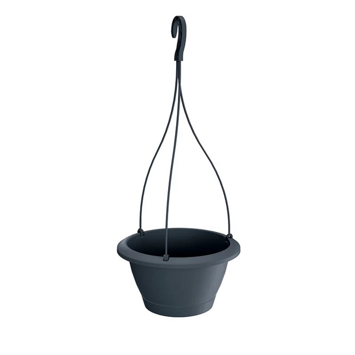 Prosperplast Flower Pot Respana Ã˜23.4 X 13.5 cm Dark Grey