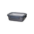 Nautilus Grey Color Rectangle Borosilicate Glass Container With Glass LID