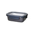 Nautilus Grey Color Rectangle Borosilicate Glass Container With Glass LID